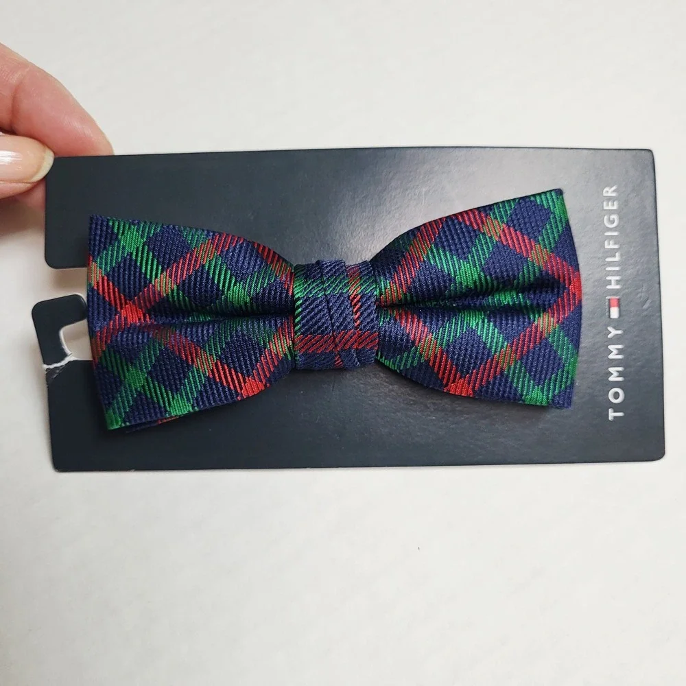 Tommy Hilfiger Kids‎ Plaid Bow Tie Preppy Neckwear Blue Red Green Adjustable NWT